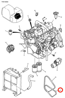 MITSUBISHI-Delen van Bouwmachines 6D22 Ventilatorriemgraafwerktuig Spare Parts ME900742 YX20M01025P1